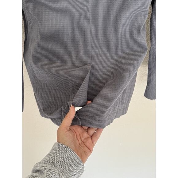 John Varvatos Seersucker Jacket Blazer 38 JVS1050B Cotton Zipper Pocket Office - Picture 9 of 16